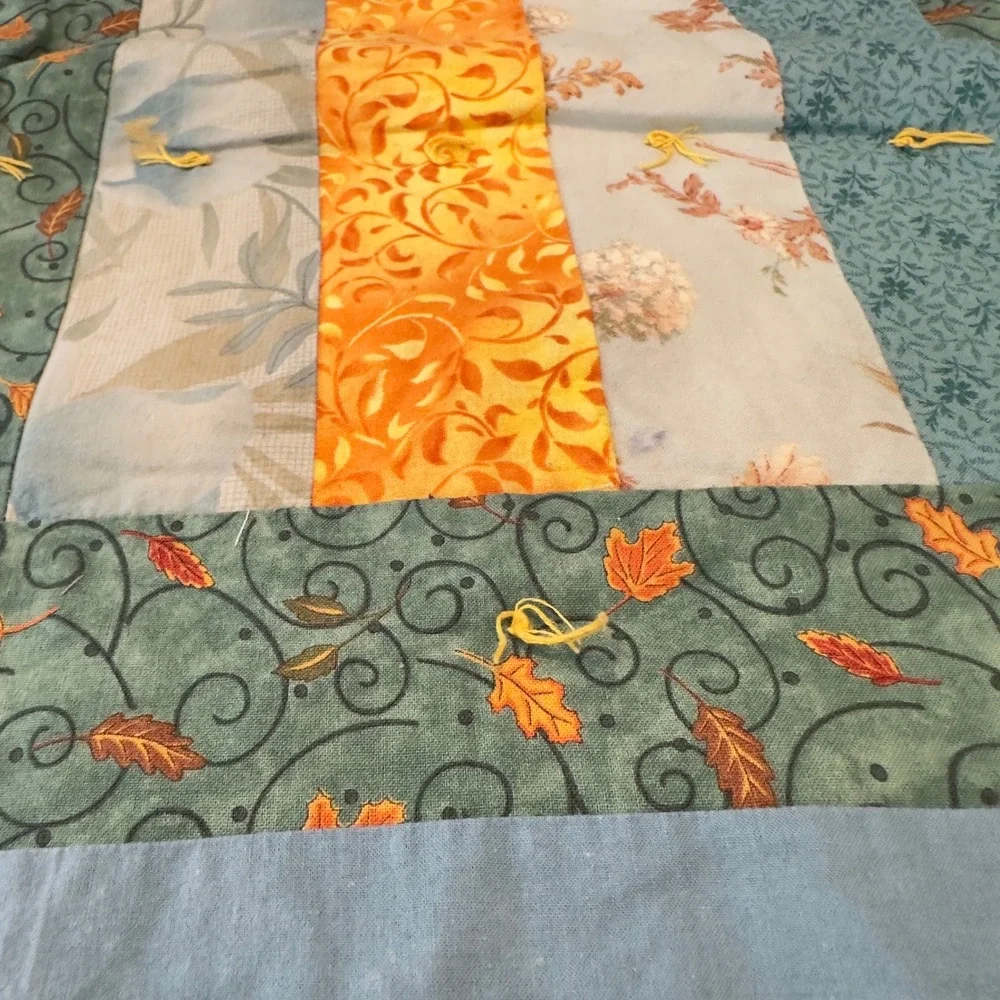 Handmade patchwork tied